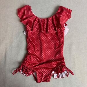 Wildling by Well Dressed Wolf 24mo Red Polka Dot Ruffle One Piece Swimsuit